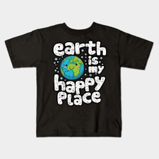 Earth is My Happy Place Kids T-Shirt